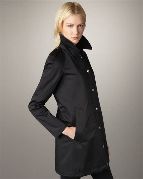 burberry women's black raincoat bowpark|burberry cashmere cape coat.